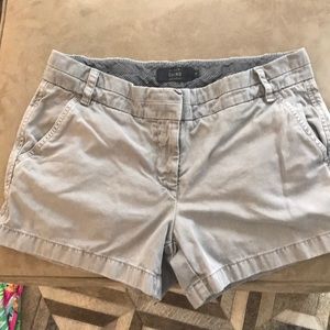 J.Crew gray chino shorts. 4 inch inseam.